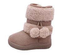 Genérico Botas de nieve de otoño e invierno para niñas, suelas gruesas, antideslizantes, cálidas, cómodas, de color sólido, con cremallera Mujer Botas Invierno