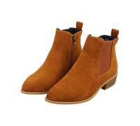 Genérico Botas Mujer De Ante Botines Mujer Cortas Tacón Medio Con Costuras Estilo Romano Cremallera Cómodas Y Diseno Elegante Casual O De Fiesta Zapatos Tallas Grandes Ideal Para Otoño Invierno