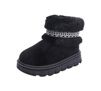 Genérico Botas Niños Invierno Botines Cortos Antideslizantes Pelo Suave Aislamiento Térmico Diseño Étnico Suela Resistente para Niñas Niños Uso Diario Nieve y Caminata