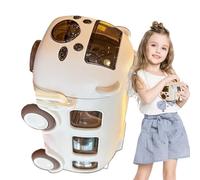 Genérico Botella Agua Niños Autobús - Cantimplora Coche 500ml Antiderrames Para Chicos, Con Pajita Y Correa Ajustable | Jarra Para Beber Con Ruedas Para Colegio, Deporte Y Viaje.