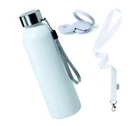 Genérico Botella de agua niños deporte libre de BPA 500 ml. Incluye Lanyard + soporte móvil con adhesivo 3M + moneda carro integrada + anilla posterior 360º para el dedo. Botella gym.