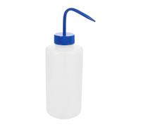 Genérico Botella de Lavado de 1000ml, Plástico Blanco, Cuello Curvado | Diseño Transparente, Uso Multifuncional, Boquilla Estrecha, Cierre Hermético, para Plantas y Pestañas