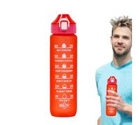 Genérico Botella de seguimiento de agua,Botella de agua deportiva, para beber con marcador de tiempo y rastreador de ingesta de, Taza del de los deportes de la aptitud 1000ml, envase portátil