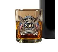 Generico Botella De Whiskey Americano 250 Aniversario Old Fashioned | Copa de Bourbon Vino y Whiskey 250 Aniversario para Hombre Abuelo Marido Hijo Adultos Amantes Hace