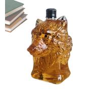 Generico Botella de whisky - Decantador de animales grabados | Vasos Baar Vintage Wolff | Decoración de botellas de licor coleccionables para bodas, hogar, bar, oficina, reg