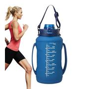Genérico Botellas De Agua Plegables Para Viaje - Botella de Agua de Silicona Doblable para Viajar,1.8 Litros con Doble Asa y Ancha para Senderismo Running Gimnasio Mochilero Playa