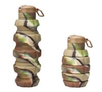 Genérico Botellas De Agua Plegables Para Viaje | Botella Deportiva Portátil Antifugas | Vaso Plegable Reutilizable Ligero 500ml Para Senderismo Camping Montañismo Fitness Y Aire Libre