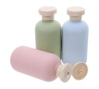 Genérico Botellas de Viaje Exprimibles para Loción y Champú 200 Ml Set de 3 Frascos Plásticos con Tapa Abatible Antigoteo Envases Rellenables Portátiles para Gel Ducha y Crema Adecuado