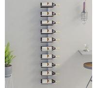 Genérico Botellero de Pared para 10 Botellas de Metal Blanco,Botelleros-340904