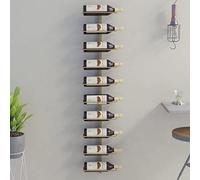 Genérico Botellero de Pared para 10 Botellas de Metal Dorado,Botelleros-340905