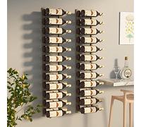 Genérico Botellero de Pared para 24 Botellas 2 Unidades Hierro Dorado,Botelleros-340886