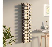 Genérico Botellero de Pared para 24 Botellas Hierro Dorado,Mobiliario,Armarios y Almacenamiento,Botelleros-340884