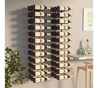 Genérico Botellero de Pared para 36 Botellas 2 Unidades Hierro Blanco,Botelleros-340889