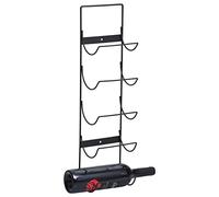 Genérico Botellero de Pared para 5 Botellas Hierro Negro,Botelleros-325920