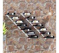 Genérico Botellero de Pared para 7 Botellas 2 Unidades Metal Blanco,Armarios y Almacenamiento,Botelleros-340898
