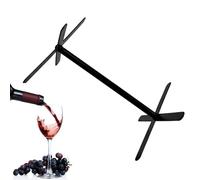 Genérico Botellero - Hierro 16,5x11x9cm | Portabotellas Botellero De Bambú | Soporte De Exhibición Compacto para Encimera, Mesa De Comedor para Barra De Cocina, Almacenamiento De Una Sola Botella