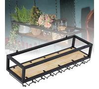 Genérico Botellero Multifuncional para Colgar en el Techo: Soporte Ajustable para Plantas de Pared, estantes flotantes creativos para Bares, Balcones y floristerías.