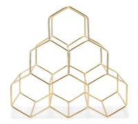 Genérico Botellero, Panal Botellero Encimera, MetáLico,para Armario, despensa, Bar y Mesa. No Requiere Montaje. Capacidad para 6-9 Botellas de Vino(Gold,A)