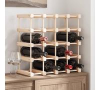 Genérico Botellero para 20 Botellas Madera Maciza Pino 46,5x23x46,5 cm,Armarios y Almacenamiento,Botelleros-353751