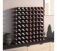 Genérico Botellero para 72 Botellas Madera Maciza Pino marrón,Botelleros-340894