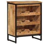 Genérico Botellero para 9 Botellas Madera Maciza Mango 55x33x70 cm,Mobiliario,Armarios y Almacenamiento,Botelleros,Marrón,16.02 KG,4009949