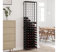 Genérico Botellero para 95 Botellas Hierro Forjado Negro 54x18x200 cm,Botelleros-358368