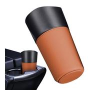 Genérico Botes de basura automotriz, tope de basura de copa para coche - Pequeño bote de de a prueba de fugas | Container multipropósito de polvo de cuero, accesorios para interiores del automóvi