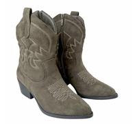 Genérico Botin Cowboy Grabados Ante