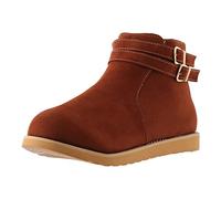 Genérico Botines Negro Mujer Botines Mujer Cuero Estilo Retro Sin Encaje Entretenimiento Semi-Altas Botas Cremallera Lateral De Tobillo Cómodas Con Cremallera Chelsea Botas, Marrón 1, 42 EU
