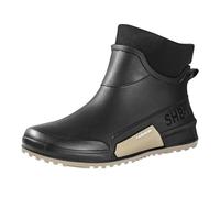 Genérico Botines Western Femme Elegante, Botas Goma Mujer Baja, Bota Chelsea Impermeable Chic, Botín Ciudad Diaria, Zapato Destensado Tendance, Calzado Diario Versátil, Negro , 36 EU