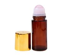 Genérico Bottiglie In Vetro Roll-On- 50ml Dispenser Ricaricabile Per Olio Vuoto In Ambra | Bottiglie Vuote Sfera Per Oli | Per Viaggio Profumo Aromaterapia Miscele Fai Da Te Borsetta Palestra