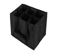 Genérico Bottle Bag - Wine Tote Bags | 6-Pack Non-Woven Bottles Bags 27cm - Reusable Gift Bag Black Foldable Material | Bottle Carrier -Holiday Party Favor | Shopping Tote For Wine Beer Champagne