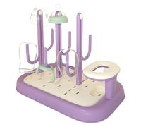Genérico Bottle Drying Organizer - Countertop Rack for Feeding Items | BPA Free with Quick Drain Base, Space Saving Structure for Bottles Cups Lids Valves Daily Cleaning 11.73x7.8x9.06 in