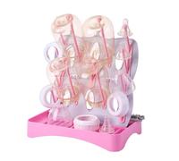 Genérico Bottle Drying Rack - Kids Bottle Drying Rack Organizer, plegable Dry Holder Dryer with 16 Hook, Portable Bottles Holder for Kids Bottles, Straw Lids, Pacifier Clips and Cleaning Tools