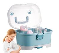 Genérico Bottle Drying Rack - Large Nursing Bottle Storage Box, Organizer with Cover | Dust Proof Design, Kitchen Sink Cabinet Fridge Dishwasher Placement, Nursery Organization Use, Feeding