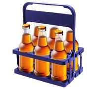 Genérico Bottle Holder Rack, Drink Organizer Stand, Authentic Folding Beverage Carrier, Reusable Storage Stand Portable Handle Design Milk Juice Coffee Beer Holder Picnic Kitchen Bar Use