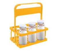 Genérico Bottle Holder Rack, Drink Organizer Stand, Authentic Folding Beverage Carrier, Reusable Storage Stand Portable Handle Design Milk Juice Coffee Beer Holder Picnic Kitchen Bar Use