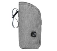 Genérico Bottle Insulation Bag, Nursing Bottle Insulation Luggage, 8.86x5.71x0.79 Inches Toddler Bottles Keep Warm Cover, Gray and Darkgray Holder for Traveling, Indoor, Polyester