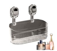 Genérico Bottom Drain No Drill Corner Wall Shelf - Bathroom Suction Shelf | Corrugated Suction Cup Storage Rack No-Drill |For Kitchen, Bathroom, Inside Shower