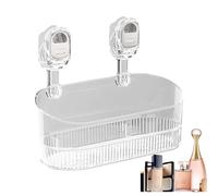 Genérico Bottom Drain No Drill Corner Wall Shelf - Bathroom Suction Shelf | Corrugated Suction Cup Storage Rack No-Drill |For Kitchen, Bathroom, Inside Shower