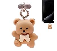 Genérico Bouchon Anti-Poussière USB C Mignon - Protection Port de Charge Type-C en TPU Souple - Cache-Poussière Design Ours Compatible Avec