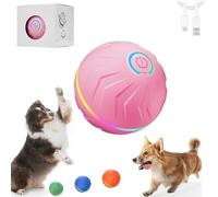 Genérico Boujee Gravity Ball Dog, Boujee Vibrating Dog Ball, 4-Hour Playtime, Automatic Rolling & Rotating Moving Dogs Toy (Pink)