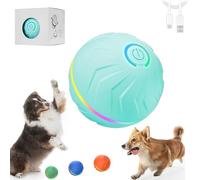 Genérico Boujee Gravity Ball Dog, Boujee Vibrating Dog Ball, 4-Hour Playtime, Automatic Rolling & Rotating Moving Dogs Toy (Cyan)