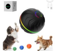 Genérico Boujee Gravity Ball Dog, Boujee Vibrating Dog Ball, 4-Hour Playtime, Automatic Rolling & Rotating Moving Dogs Toy (Black)