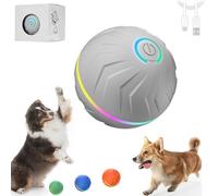 Genérico Boujee Gravity Ball Dog, Boujee Vibrating Dog Ball, 4-Hour Playtime, Automatic Rolling & Rotating Moving Dogs Toy (Gray)