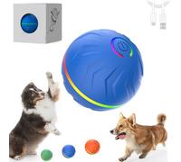 Genérico Boujee Gravity Ball Dog, Boujee Vibrating Dog Ball, 4-Hour Playtime, Automatic Rolling & Rotating Moving Dogs Toy (Blue)