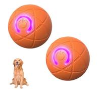 Genérico Boujee Gravity Bounce Ball, Boujee Gravity Ball Dog, Automatic Bouncing and Rotating Balls for Pets, Automatic Rolling Smart Jumping Dogs Toy Bouncing Balls for Dogs (Orange*2)