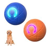 Genérico Boujee Gravity Bounce Ball, Boujee Gravity Ball Dog, Automatic Bouncing and Rotating Balls for Pets, Automatic Rolling Smart Jumping Dogs Toy Bouncing Balls for Dogs (Blue+Orange)