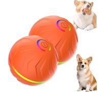 Genérico Boujee Gravity Bounce Ball, Boujee Gravity Ball Dog, Boujees Flow Dog Toy, Automatic Bouncing and Rotating Balls for Pets, Interactive Dogs Activated Automatic Rolling Balls (Orange,2 pcs)