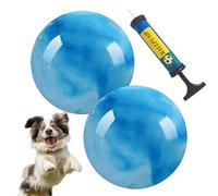 Genérico Bounce Ball - 8.66in Bouncy Ball | Inflatable Large Toy with Air Pump For Birthday Classroom Prizes, 2-Pack Purple Blue PVC Fitness Tool For Exercise Outdoor Playground Sports School Holiday